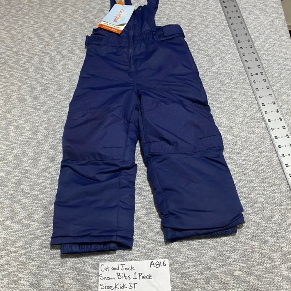 Cat & Jack navy snow‎ bibs NWT $18. Size 3T. SU-A816